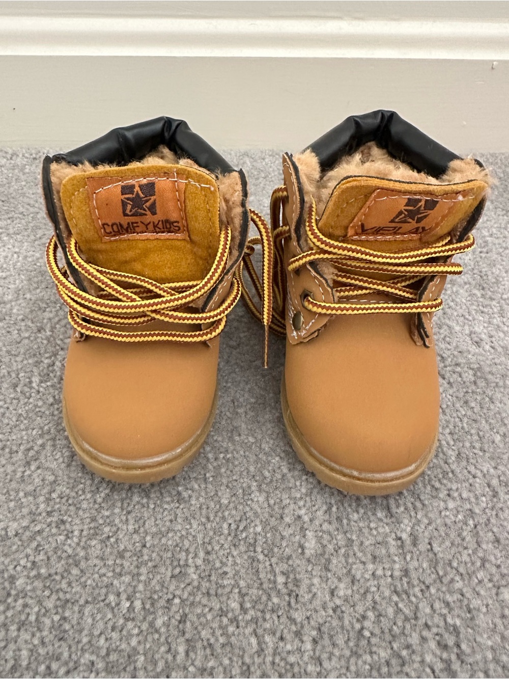 Tan Faux-Fur Lined Toddler Winter Boots